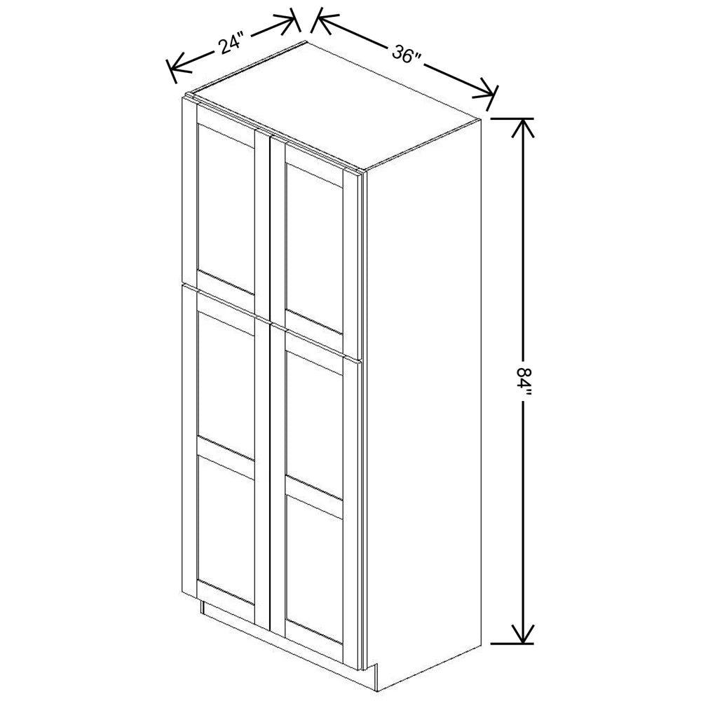Fabuwood Allure Galaxy Frost 36" W X 84" H X 24" D Tall Pantry Cabinet - BOTH SIDE (BS) - image 1