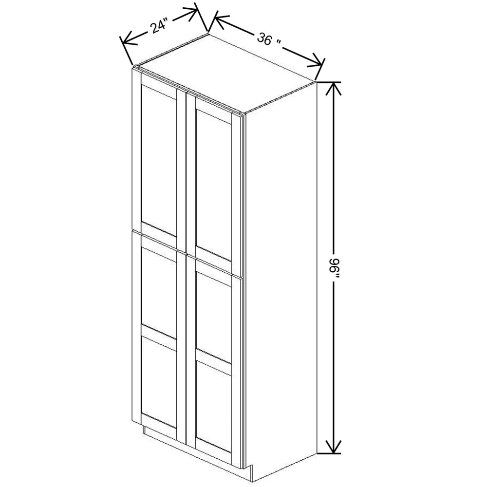Fabuwood Allure Galaxy Frost 36" W X 96" H X 24" D Tall Pantry Cabinet - LEFT SIDE (L) - image 1