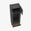 AA-OM3396B Double Door 33 Inch Tall Double Oven / Oven Microwave Cabinet | Blaze Black Shaker - image 1