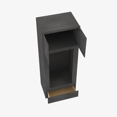 AA-OM3384B Double Door 33 Inch Tall Double Oven / Oven Microwave Cabinet | Blaze Black Shaker - image 1