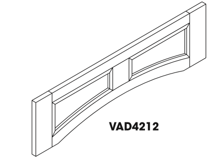 AZ-VAD4212 Arch Panel Valance | TSG Forevermark Champagne Maple Shaker