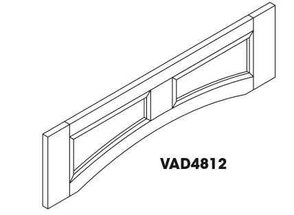 AZ-VAD4812 Arch Panel Valance | TSG Forevermark Champagne Maple Shaker - image 1