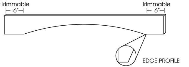 AX-VAL48S Arch Panel Valance | TSG Forevermark Xterra Blue Shaker - image 1