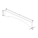 Fabuwood Allure Galaxy Linen 36" W X 5 1/2" H  Arched Valance - image 1