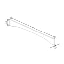 Fabuwood Allure Onyx Frost 54" W X 5 1/2" H  Arched Valance - image 1