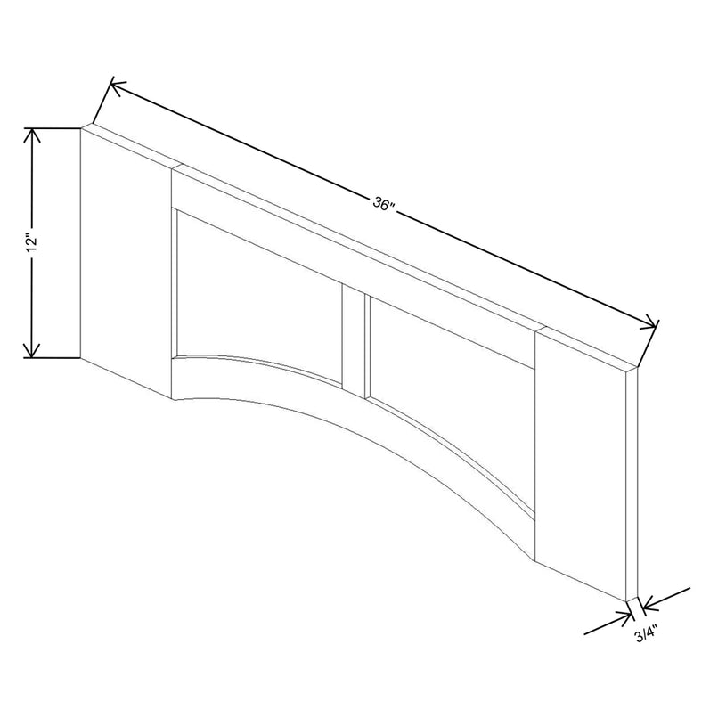 Fabuwood Allure Galaxy Nickel 36" W X 12" H Arched-Raised Panel - image 1