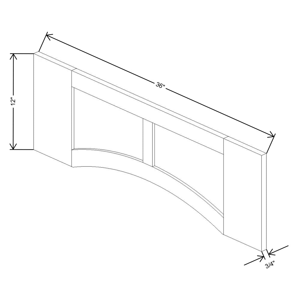 Fabuwood Allure Onyx Horizon 36" W X 12" H Arched-Raised Panel
