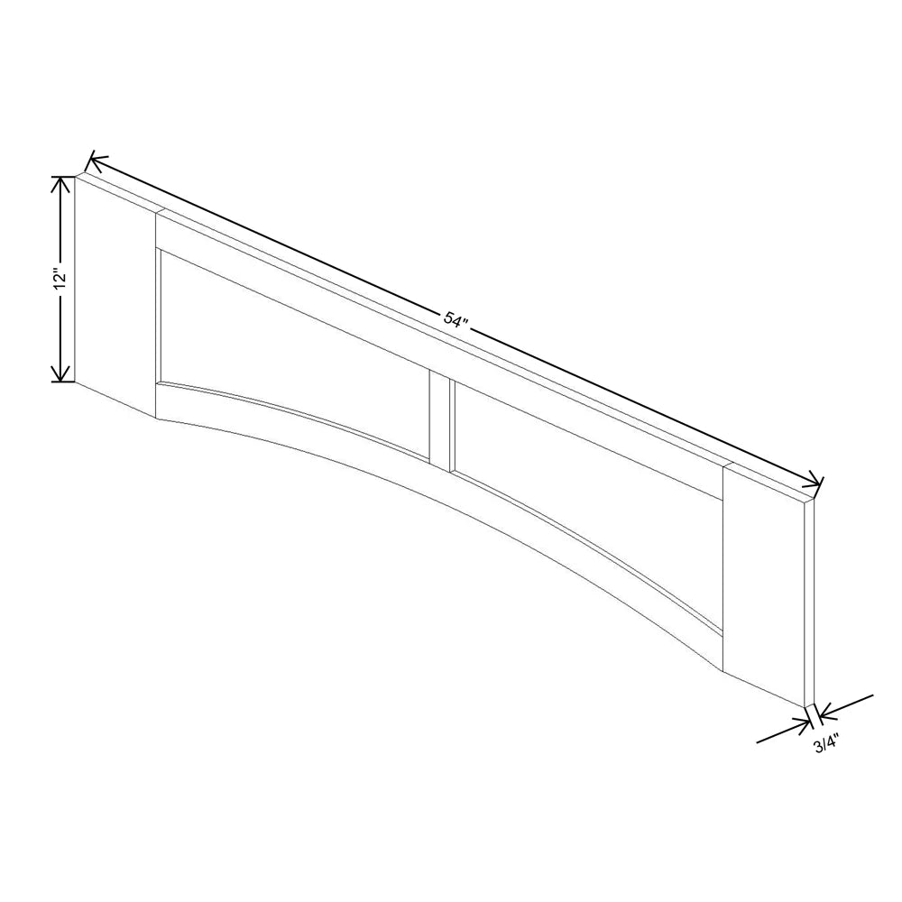 Fabuwood Allure Galaxy Nickel 54" W X 12" H Arched-Raised Panel