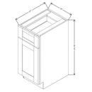 Fabuwood Allure Onyx Frost 15" W X 34 1/2" H X 21" D Vanity Base Cabinet - NO FINISH - image 1