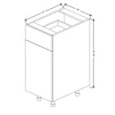 Fabuwood Illume Catalina Como Ash 2 15" W x 34 1/2" H x 21" D Single Door Vanity Base Cabinet - image 1