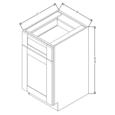 Fabuwood Allure Galaxy Linen 18" W X 34 1/2" H X 21" D Vanity Base Cabinet - RIGHT SIDE (R) - image 1