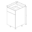 Fabuwood Illume Catalina Bianco Gloss 18" W X 34 1/2" H X 21" D Single Door Vanity Base Cabinet - image 1