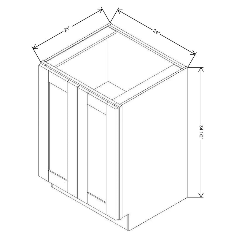 Fabuwood Allure Galaxy Cobblestone 24" W X 34 1/2" H X 21" D Full Height Single Door Cabinet - BOTH SIDE (BS) - image 1