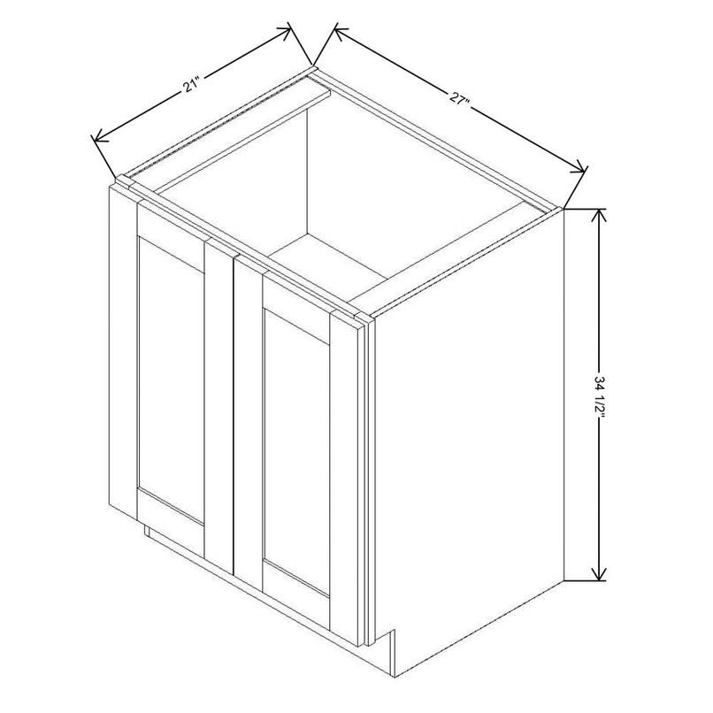 Fabuwood Allure Galaxy Mocha 27" W X 34 1/2" H X 21" D Full Height Single Door Cabinet - NO FINISH - image 1