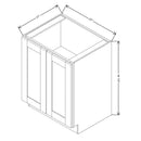 Fabuwood Allure Galaxy Dove 27" W X 34 1/2" H X 21" D Full Height Single Door Cabinet - BOTH SIDE (BS) - image 1