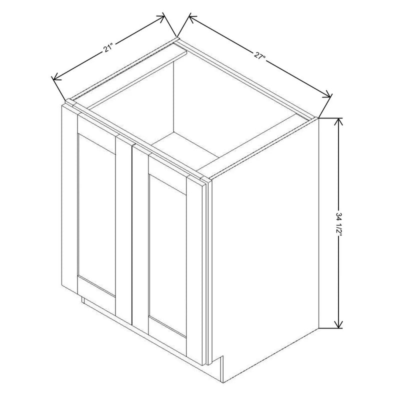 Fabuwood Allure Galaxy Dove 27" W X 34 1/2" H X 21" D Full Height Single Door Cabinet - NO FINISH - image 1