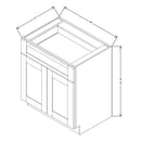 Fabuwood Allure Nexus Frost 30" W X 34 1/2" H X 21" D Vanity Base Cabinet - LEFT SIDE (L) - image 1