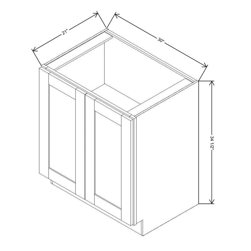 Fabuwood Allure Onyx Horizon 30" W X 34 1/2" H X 21" D Full Height Single Door Cabinet - NO FINISH - image 1