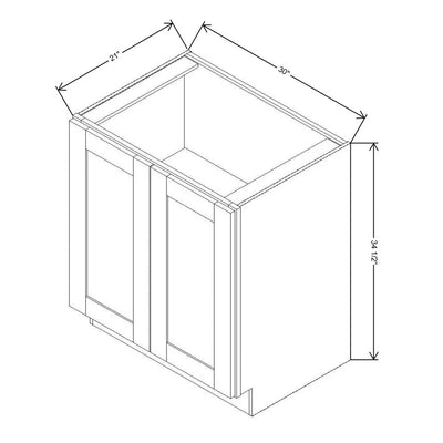 Fabuwood Allure Galaxy Frost 30" W X 34 1/2" H X 21" D Full Height Single Door Cabinet - NO FINISH - image 1