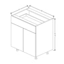 Fabuwood Illume Catalina Grigio Gloss 30" W X 34 1/2" H X 21" D Double Door Vanity Base Cabinet - image 1