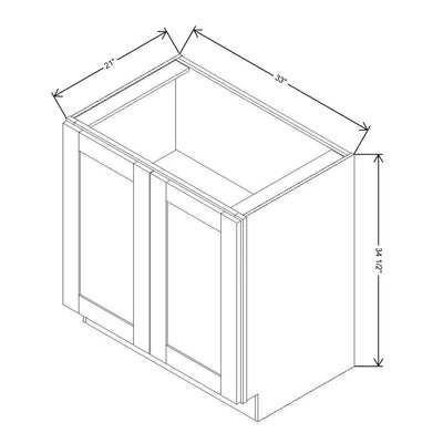Fabuwood Allure Galaxy Timber 33" W X 34 1/2" H X 21" D Full Height Single Door Cabinet - LEFT SIDE (L) - image 1