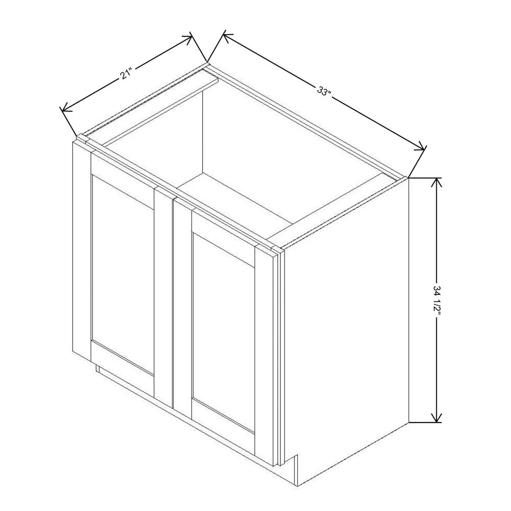 Fabuwood Allure Galaxy Dove 33" W X 34 1/2" H X 21" D Full Height Single Door Cabinet - RIGHT SIDE (R)