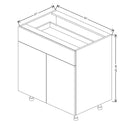 Fabuwood Illume Catalina Bianco Matte 33" W x 34 1/2" H x 21" D Double Door Vanity Base Cabinet - image 1