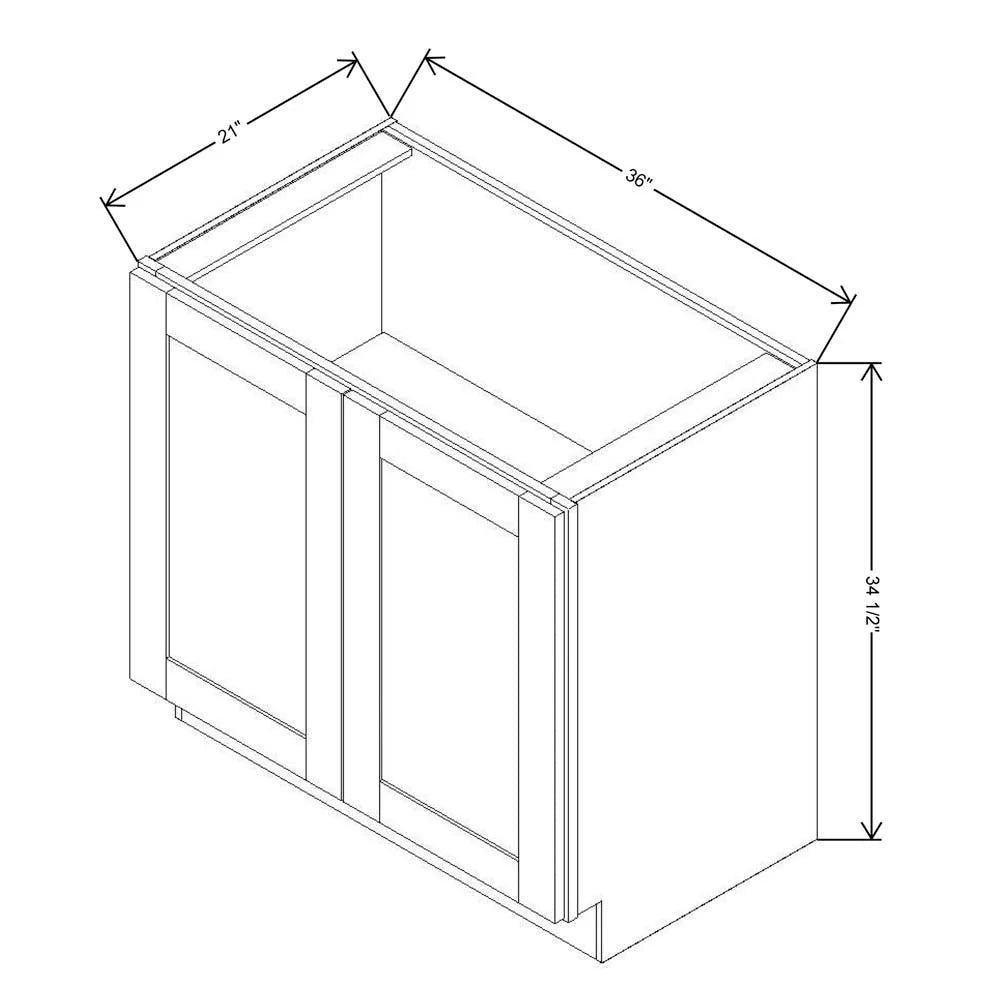 Fabuwood Allure Galaxy Dove 36" W X 34 1/2" H X 21" D Full Height Single Door Cabinet - RIGHT SIDE (R) - image 1