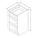 Fabuwood Allure Galaxy Linen 18" W X 34 1/2" H X 21" D Vanity Drawer Base Cabinet - LEFT SIDE (L) - image 1