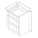 Fabuwood Allure Galaxy Dove 24" W X 34 1/2" H X 21" D Vanity Drawer Base Cabinet - BOTH SIDE (BS) - image 1