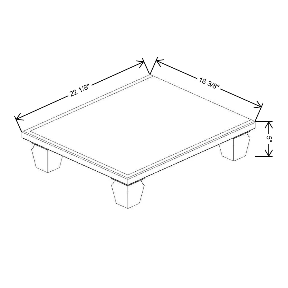 Fabuwood Allure Galaxy Dove 18 3/8" W X 5" H X 22 1/8" D Vera Platform With Cove Feet For TP1821
