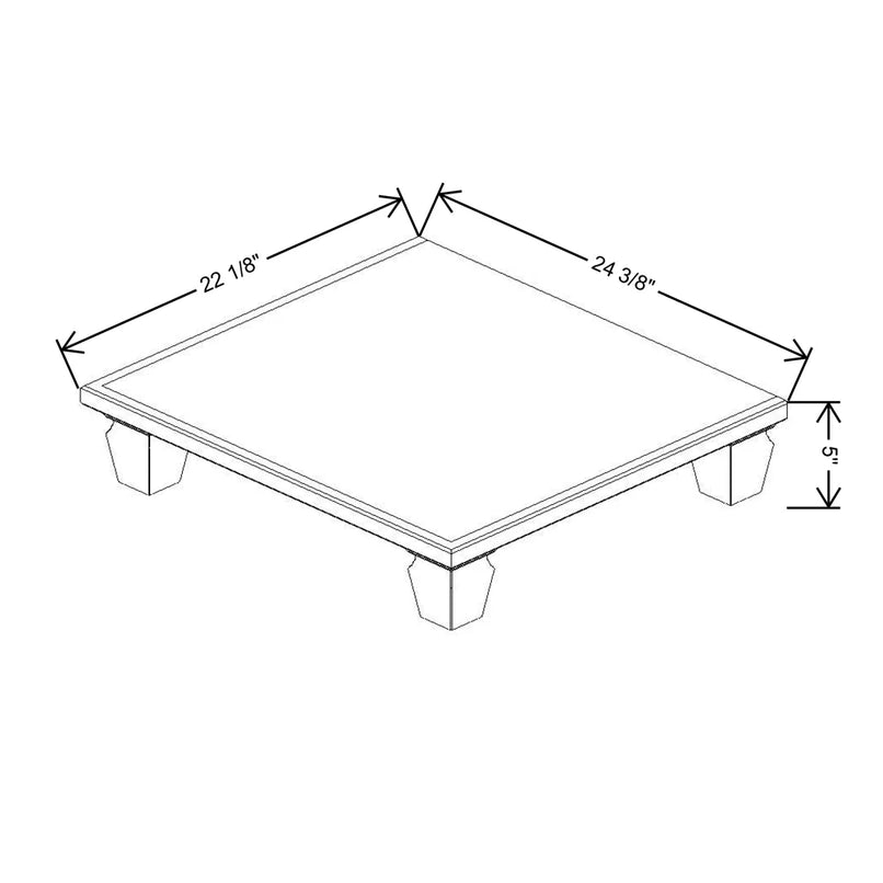 Fabuwood Allure Nexus Frost 24 3/8" W X 5" H X 22 1/8" D Vera Platform With Cove Feet For V24 - image 1