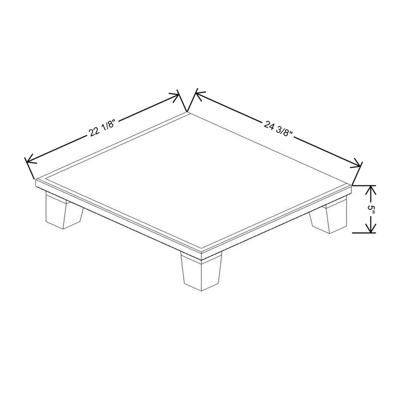 Fabuwood Allure Galaxy Frost 24 3/8" W X 5" H X 22 1/8" D Vera Platform With Taper Feet For V24 - image 1