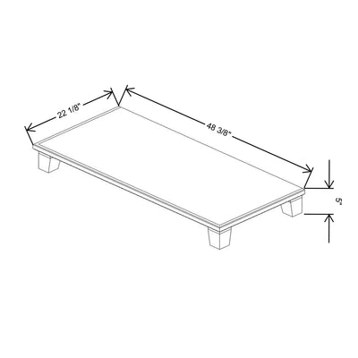 Fabuwood Allure Galaxy Horizon 48 3/8" W X 5" H X 22 1/8" D Vera Platform With Taper Feet For V48 - image 1