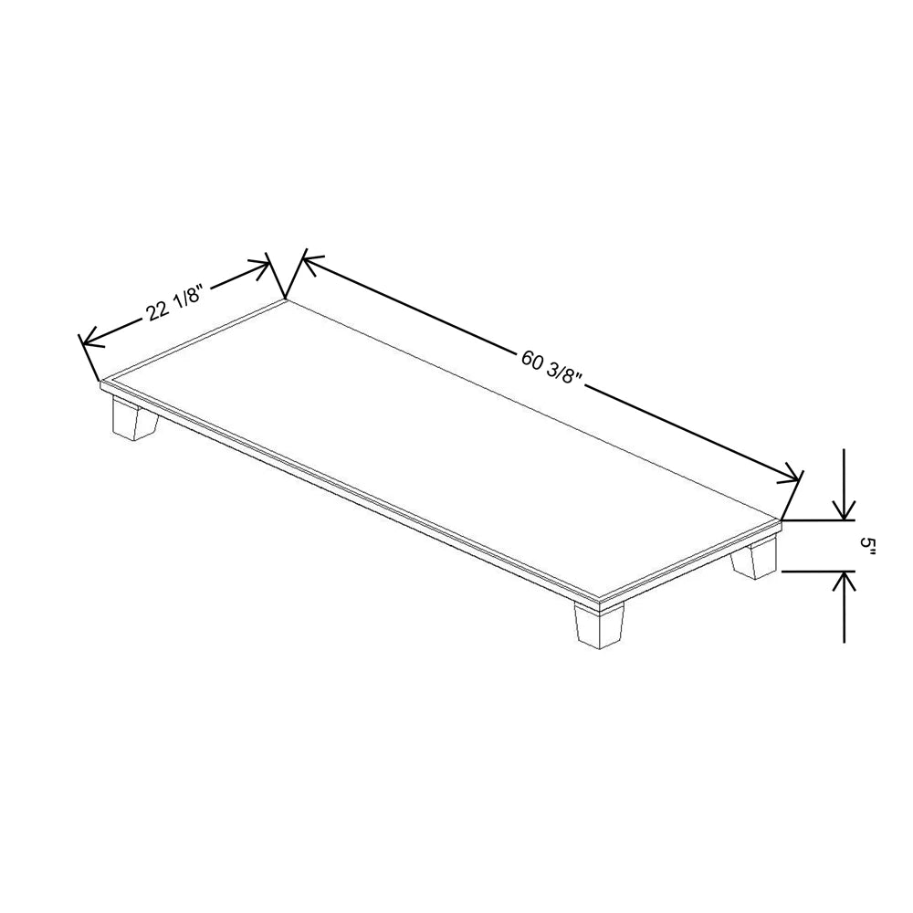 Fabuwood Allure Onyx Horizon 60 3/8" W X 5" H X 22 1/8" D Vera Platform With Taper Feet For V60 - image 1