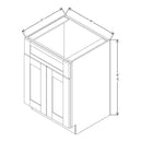 Fabuwood Allure Nexus Frost 24" W X 34 1/2" H X 21" D Vanity Sink Base Cabinet - LEFT SIDE (L) - image 1