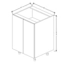 Fabuwood Illume Catalina Muratti 1 24" W X 34 1/2" H X 21" D Full Height Double Door Vanity Sink Base Cabinet - image 1