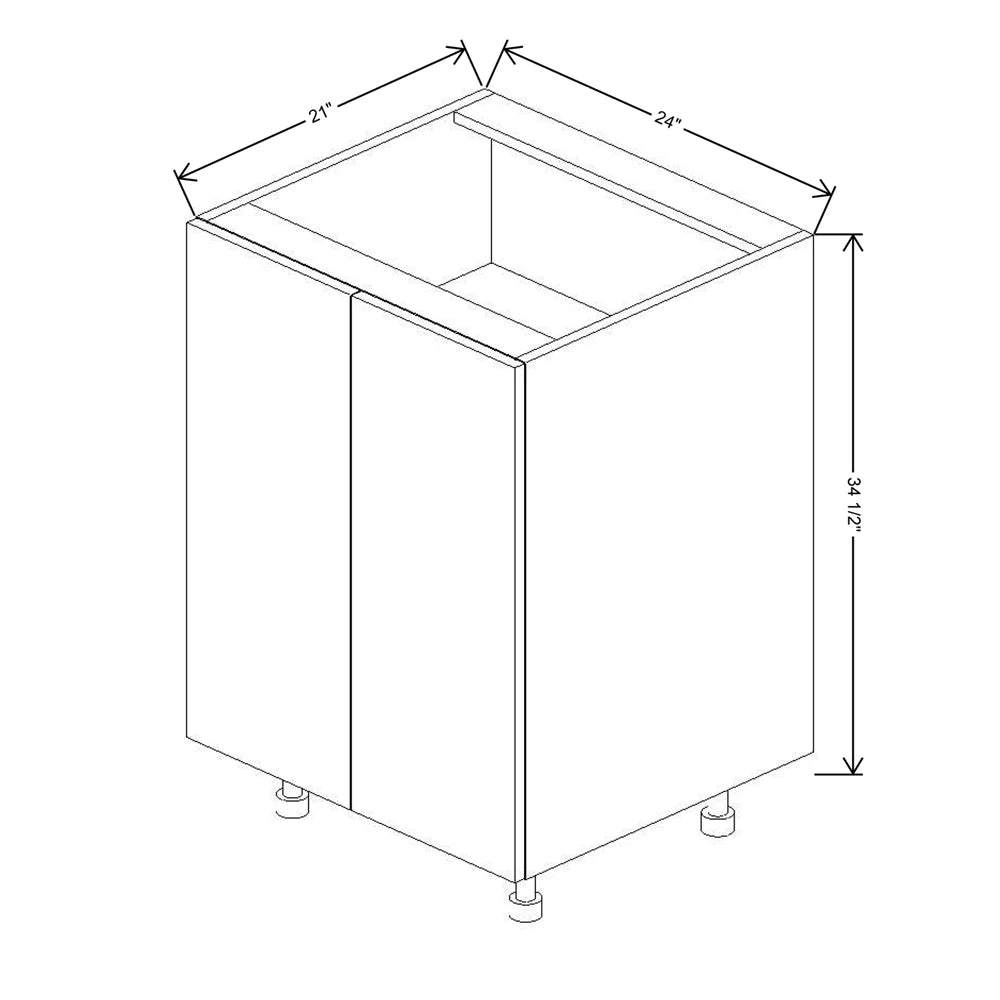 Fabuwood Illume Catalina Muratti 1 24" W X 34 1/2" H X 21" D Full Height Double Door Vanity Sink Base Cabinet