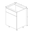 Fabuwood Illume Catalina Como Ash 2 24" W x 34 1/2" H x 21" D Single Door Vanity Sink Base Cabinet - image 1