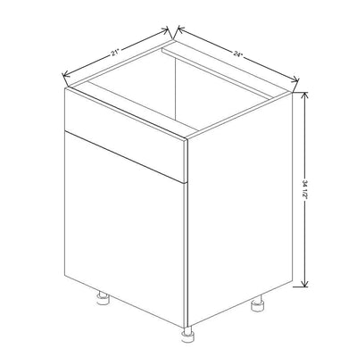 Fabuwood Illume Catalina Como Ash 2 24" W x 34 1/2" H x 21" D Single Door Vanity Sink Base Cabinet - image 1