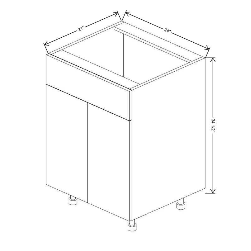 Fabuwood Illume Catalina Muratti 4 24" W x 34 1/2" H x 21" D Double Door Vanity Sink Base Cabinet - image 1