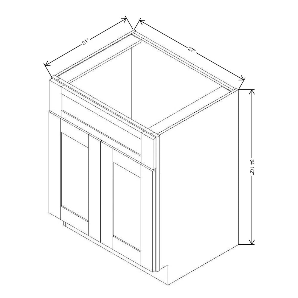 Fabuwood Allure Galaxy Timber 27" W X 34 1/2" H X 21" D Vanity Sink Base Cabinet - LEFT SIDE (L) - image 1