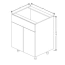 Fabuwood Illume Catalina Bianco Gloss 27" W X 34 1/2" H X 21" D Double Door Vanity Sink Base Cabinet - image 1