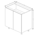 Fabuwood Illume Catalina Grigio Gloss 33" W X 34 1/2" H X 21" D Full Height Double Door Vanity Sink Base Cabinet - image 1