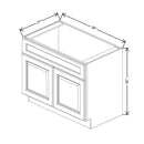 Fabuwood Value Premium Hallmark Frost 36" W X 30" H X 21" D Vanity Sink Base - No Finish - image 1