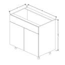 Fabuwood Illume Catalina Bianco Gloss 36" W X 34 1/2" H X 21" D Double Door Vanity Sink Base Cabinet - image 1