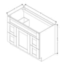 Fabuwood Allure Galaxy Nickel 42" W X 34 1/2" H X 21" D Vanity Combo Single Sink w/4 Drawers Cabinet - RIGHT SIDE (R) - image 1