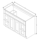 Fabuwood Allure Onyx Frost 48" W X 34 1/2" H X 21" D Vanity Combo Single Sink w/4 Drawers Cabinet - LEFT SIDE (L) - image 1