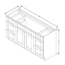 Fabuwood Allure Galaxy Timber 60" W X 34 1/2" H X 21" D Vanity Combo Single Sink Cabinet - NO FINISH - image 1