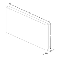 Fabuwood Illume Tuscany Olmo 3 96" W x 6" H x 3/4" D Straight Valance